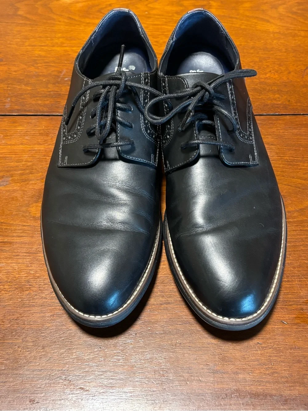 Johnston & Murphy Men’s Wingtip Oxford Hybrid Dress Shoes  Black Leather Size 9M
